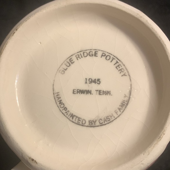 Cash Family  mustache mug 1945 Pottery Rose Design - Picture 4 of 5